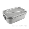 Outdoor Pure Titanium Portable Full Sandblasted Lunch box